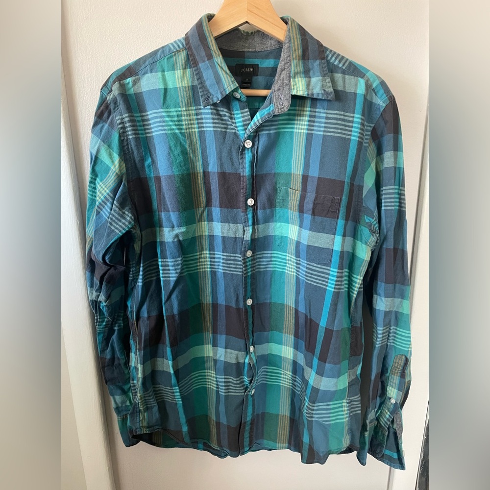 J. Crew Men’s Plaid Button Down Shirt Size M